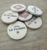 CombiCraft Houten munten Ø37mm met jouw eigen ontwerp - per 100 stuks