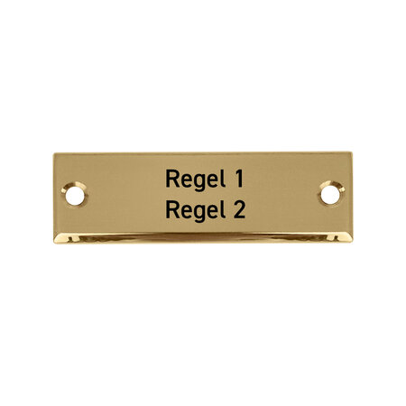 CombiCraft Messing naamplaatje 60x20mm met gravering - per stuk