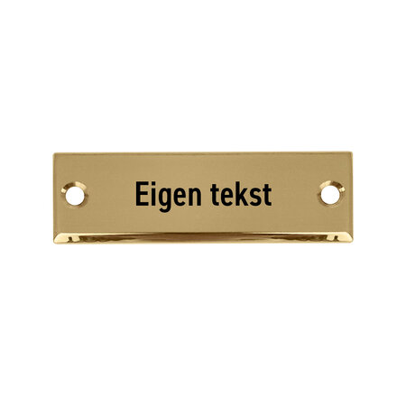 CombiCraft Messing naamplaatje 60x20mm met gravering - per stuk