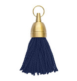 CombiCraft Philadelphia messing hotel sleutelhanger donkerblauw - per stuk