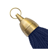 CombiCraft Philadelphia messing hotel sleutelhanger donkerblauw - per stuk