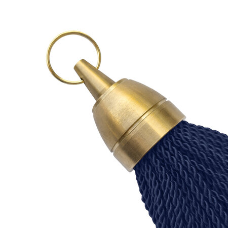 CombiCraft Philadelphia messing hotel sleutelhanger donkerblauw - per stuk