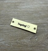 CombiCraft Messing naamplaatje 60x20mm met gravering - per stuk