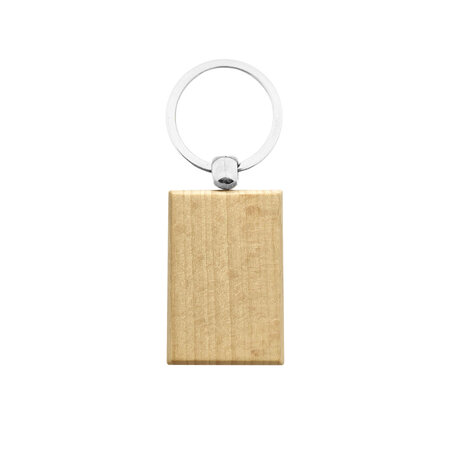 CombiCraft Blanco houten sleutelhanger middel rechthoek 30 x 43 mm - per 1 stuk
