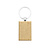 CombiCraft Middengroot blanco houten sleutelhanger rechthoek