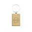 CombiCraft Gegraveerde houten sleutelhanger middelgroot rechthoek met logo 30x43mm - per 1 stuk