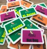 CombiCraft Witte plastic rechthoek munten 50 x 35 mm met jouw eigen ontwerp - per 100 stuks