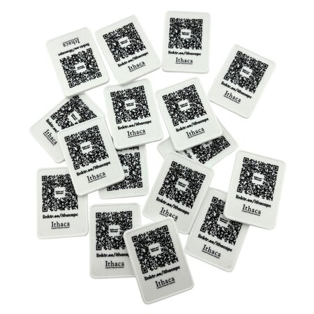 CombiCraft Witte plastic rechthoek munten 50 x 35 mm met jouw eigen ontwerp - per 100 stuks