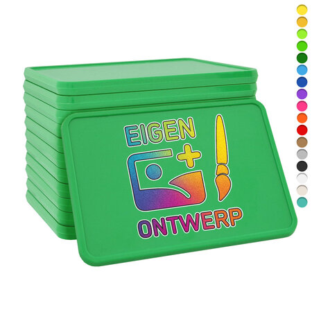 CombiCraft Plastic rechthoek munten 50x35mm met jouw eigen ontwerp - per 100 stuks
