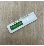 CombiCraft Aluminium schuifbordje eigen tekst 125x35mm met tape - per stuk