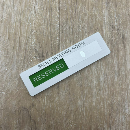 CombiCraft Aluminium schuifbordje eigen tekst 125x35mm met tape - per stuk