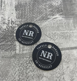 Logoplaatje Gekleurd Aluminium Ø30 en Ø40mm met 1 gaatje en gravering