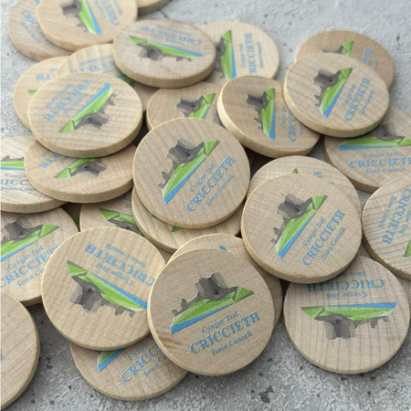 CombiCraft Houten munten Ø29mm met jouw eigen ontwerp - per 100 stuks