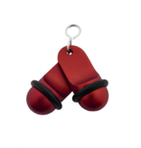 CombiCraft Mini Classic aluminium hotelsleutelhanger in rood met zilveren gravering