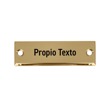 CombiCraft Messing naamplaatje 60x20mm met gravering - per stuk