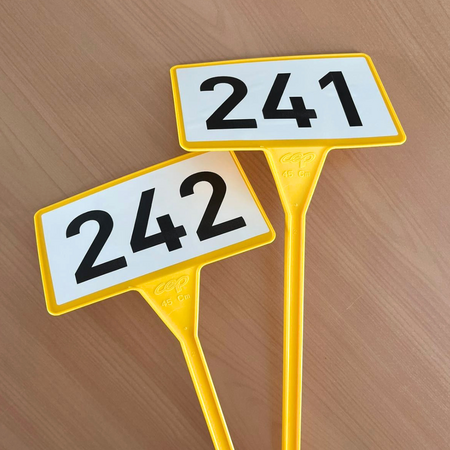 CombiCraft Kunststof plaatetiket 450x160mm met knik - per 10 stuks