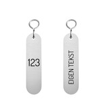 CombiCraft Aluminium hotel sleutelhanger Victor 20x78mm met gravering - per stuk