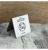 CombiCraft RVS tafelbordje van 50 x 50 mm met eigen ontwerp - per 1 stuk