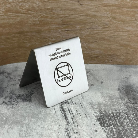CombiCraft RVS tafelbordje van 50 x 50 mm met eigen ontwerp - per 1 stuk