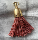 CombiCraft Philadelphia messing hotel sleutelhanger oudroze met gravering - per stuk