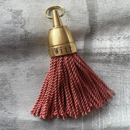 CombiCraft Philadelphia messing hotel sleutelhanger oudroze met gravering - per stuk