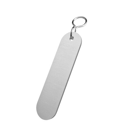 CombiCraft Aluminium hotel sleutelhanger Victor 20x78mm met gravering - per stuk
