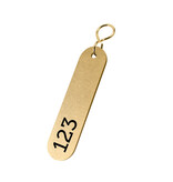 CombiCraft Messing sleutellabel 28x72mm met nummer - per stuk