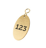 CombiCraft Messing sleutellabel 37x67mm met nummer - per stuk
