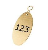 CombiCraft Messing sleutellabel 45x85mm met nummer - per stuk