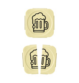 CombiCraft Plastic breekmunten bierpul - 100 stuks