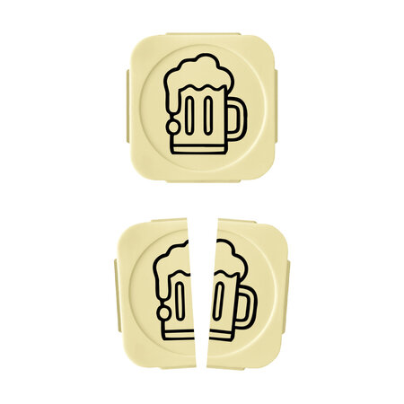 CombiCraft Plastic breekmunten bierpul - 100 stuks