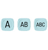 CombiCraft Plastic breekmunten met letters - 100 stuks