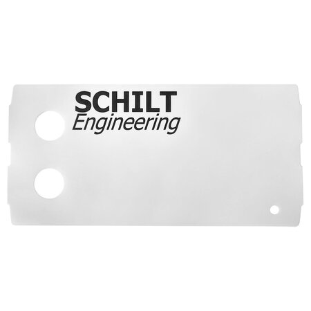 Restpartij HTP polyester sleufetiketten 177,8x85mm met opdruk - per 650 labels