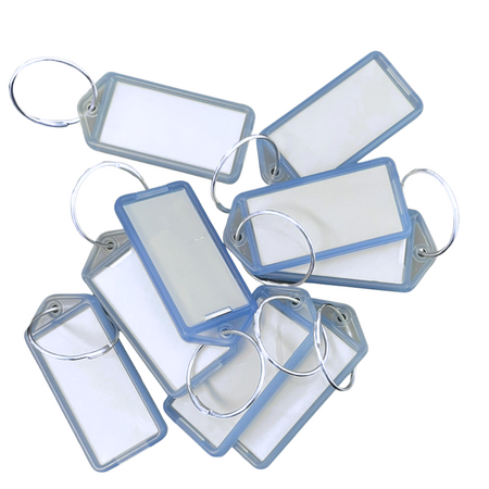 Restpartij openklapbare sleutellabels blauw - 41 stuks
