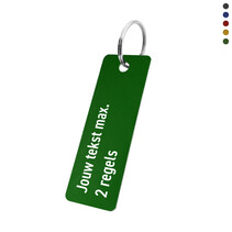 Aluminium sleutellabel 25x70mm eigen tekst - per stuk