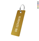 CombiCraft Aluminium sleutellabel 70x25mm met telefoonnummer - per stuk
