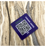 QR-code bordje van plexiglas met eigen ontwerp vierkant - per 1 stuk