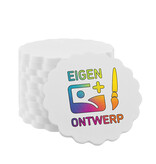 CombiCraft Witte golvende plastic munten Ø38mm met jouw eigen ontwerp - per 100 stuks