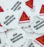CombiCraft Witte golvende plastic munten Ø38mm met jouw eigen ontwerp - per 100 stuks