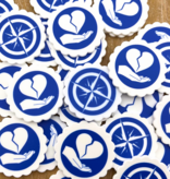 CombiCraft Witte golvende plastic munten Ø38mm met jouw eigen ontwerp - per 100 stuks