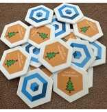 CombiCraft Zeshoek munten 38x38mm met jouw eigen ontwerp - per 100 stuks