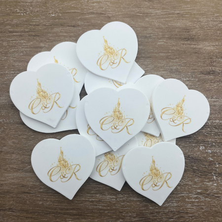 CombiCraft Hartje plastic munten 40x40mm met jouw eigen ontwerp - per 100 stuks