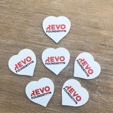 CombiCraft Hartje plastic munten 40x40mm met jouw eigen ontwerp - per 100 stuks