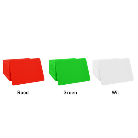 CombiCraft Plastic bedrukte rechthoek munten met jouw eigen ontwerp 85x55mm - per 100 stuks