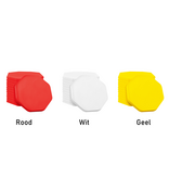 CombiCraft Plastic bedrukte achthoek munten met jouw eigen ontwerp 38x38mm - per 100 stuks