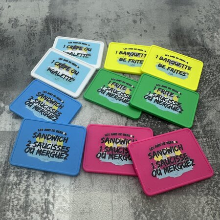 CombiCraft Plastic rechthoek munten 50x35mm met jouw eigen ontwerp - per 100 stuks