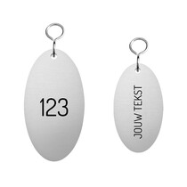 Aluminium hotel sleutelhanger Louis met gravering