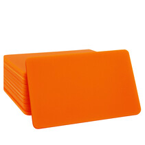 Restpartij: Blanco oranje plastic  munten 64x42mm - 61 stuks