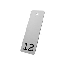 Aluminium nummer plaatje 25x70mm