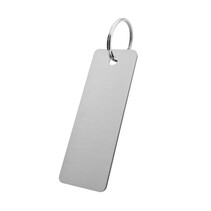 Blanco aluminium sleutellabel 25x70mm